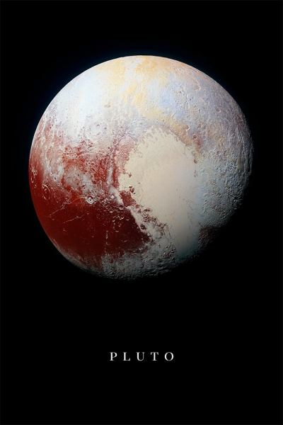 NASA Image of Pluto (Enhanced Color View) Variante 1 | 20x30 cm | Premium-Papier
