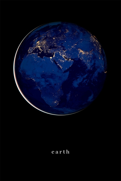 NASA Image of Earth No. 2 Variante 1 | 30x45 cm | Premium-Papier