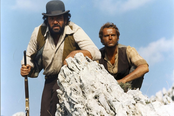Bud Spencer & Terence Hill in "They Call Me Trinity" (1970) No. 2 Variante 1 | 30x45 cm | Premium-Papier