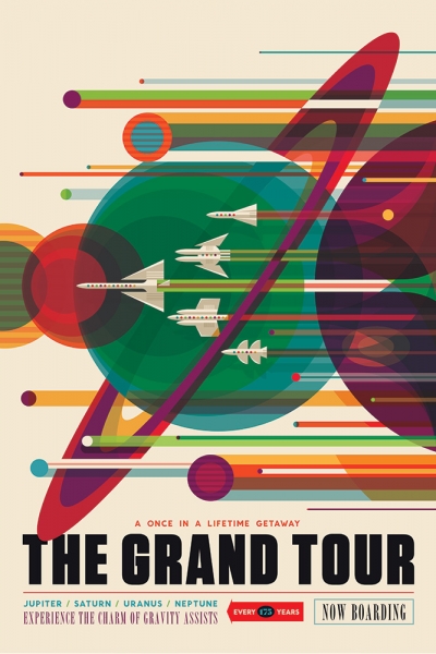 "The Grand Tour" - Visions of the Future Poster Series, Credit: NASA/JPL Variante 1 | 40x60 cm | Premium-Papier