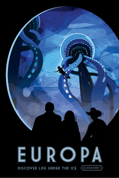 "Europa" - Visions of the Future Poster Series, Credit: NASA/JPL Variante 1 | 13x18 cm | Premium-Papier