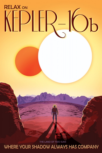 "Kepler 16 b" - Visions of the Future Poster Series, Credit: NASA/JPL Variante 1 | 40x60 cm | Premium-Papier