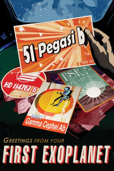 "51 Pegasi b" - Visions of the Future Poster Series, Credit: NASA/JPL Variante 1 | 30x45 cm | Premium-Papier