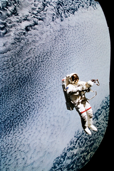 Astronaut Mark C. Lee floats freely in Space, Image by NASA 
