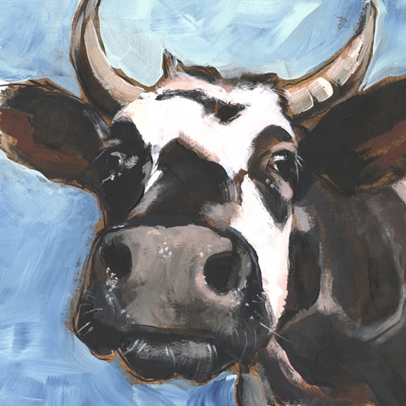 Cow Portrait No. 2 Variante 1 | 60x60 cm | Premium-Papier