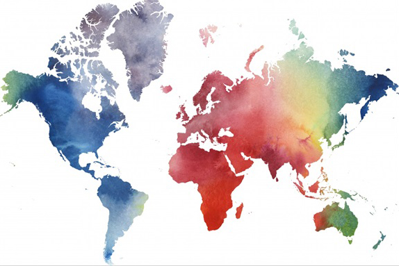 World Map Variante 1 | 13x18 cm | Premium-Papier
