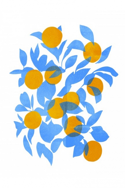 Abstract Tangerines Variante 1 | 40x60 cm | Premium-Papier
