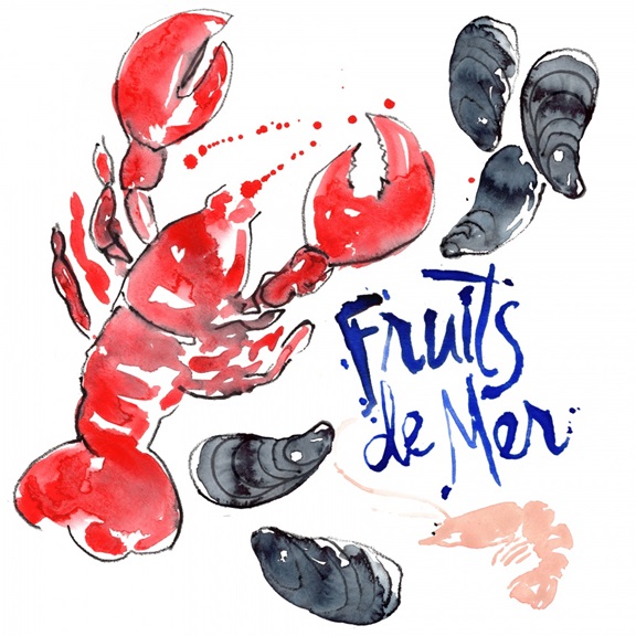 Seafood Watercolour No. 1 