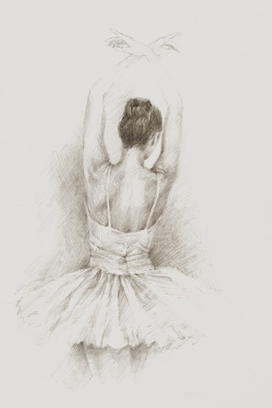 Ballerina Sketch No. 2 Variante 1 | 40x60 cm | Premium-Papier