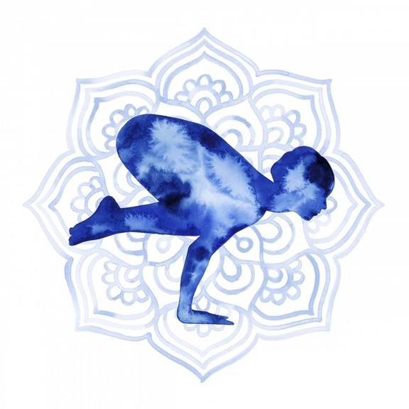Blue Yoga No. 4 Variante 1 | 60x60 cm | Premium-Papier