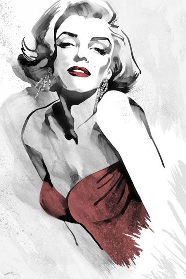 Marilyn Red Dress Portrait 