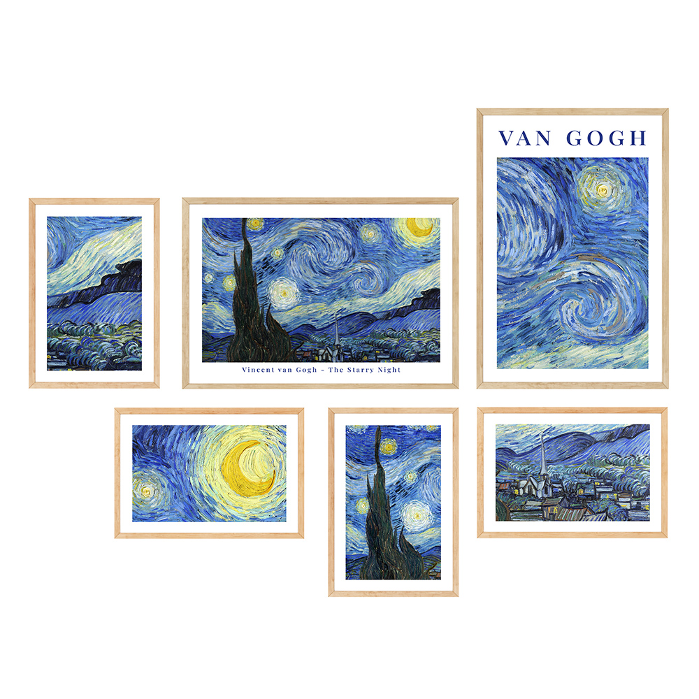 Bilderwand Van Gogh - Starry Night 